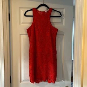 Lovers + Friends Caspian Shift Dress Red Mini Dress SZ Small